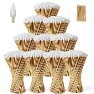 1000 PCS 6-Inch Precision Gun Cleaning Swabs - Lint-Free Bamboo-Handle Cotton Swabs for Gun Cleaning, Makeup & Electronics