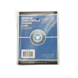 Premium Vintage/Thick Trading Card Sleeves - Pre 1956 or Super Thick Cards (100 Count Pack)
